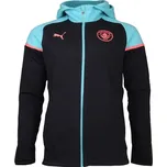 Pánská mikina Manchester City Casuals Hooded JKT M 772904 03 tm.modrá/sv.modrá - Puma L