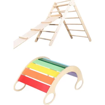 Hračka Tuktuk Montessori set WD16 - pickler triangle a houpačka 5v1
