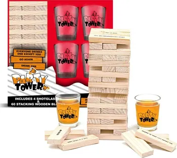 Alkoholická hra Party Tower alkoholová věž se skleničkami EN