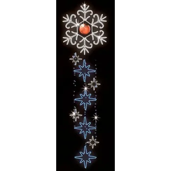 Vánoční osvětlení Polamp POL-1228 - 2D dekorace - Ozdoba sloupů - 450 x 150 cm
