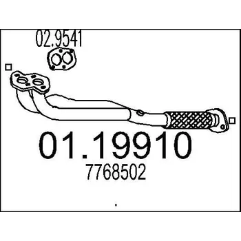 Auto-moto Výfuková trubka MTS 01.19910