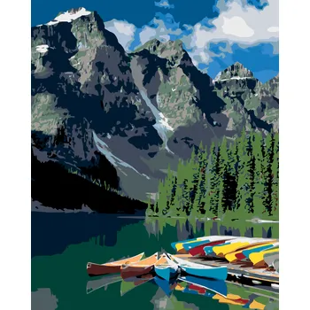 ZUTY Malování podle čísel - HORY (DENNIS FRATES) Rozměr: 40x50 cm, Rámování: bez rámu a bez vypnutí plátna
