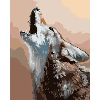 ZUTY Malování podle čísel - PORTRÉT VYJÍCÍ KOJOT (D. RUSTY RUST) Rozměr: 40x50 cm, Rámování: bez rámu a bez vypnutí plátna