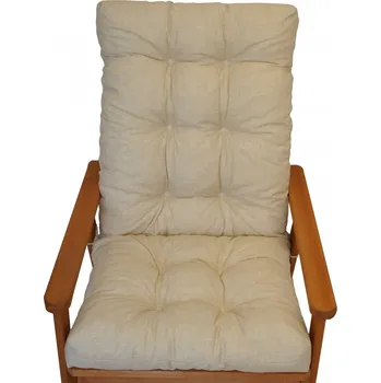 Podsedák Nábytek PEGAS Polstr na zahradní křeslo s mašlí - látka béžový melír