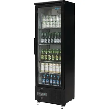 Lednice Polar barová chladicí skříň s jednokřídlovými dveřmi černá 307l