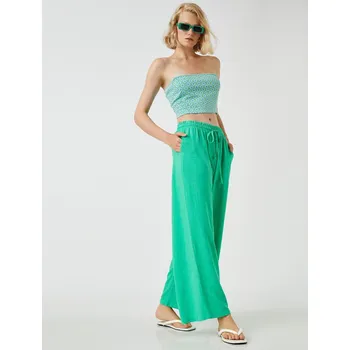 Dámské kalhoty Dámské kalhoty Koton Koton světle zelená 2128675