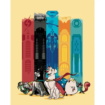 ZUTY Malování podle čísel - DC LIGA SUPERMAZLÍČKŮ II Rozměr: 40x50 cm, Rámování: bez rámu a bez vypnutí plátna