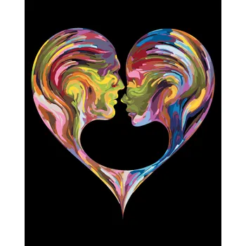 ZUTY Malování podle čísel - ROMANTICKÉ SRDCE Rozměr: 40x50 cm, Rámování: bez rámu a bez vypnutí plátna