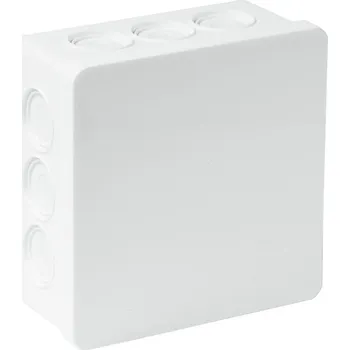 vypínač Instalační krabice 86x86 IP55 12 vstupů - se závitovými průchodkami - víčko systém klik - bílá