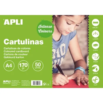 Karton Kreslicí karton APLI A4/170g/50lis fialová