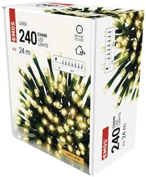 Vánoční osvětlení EMOS Classic D4AW05 řetěz 240 LED teplá bílá