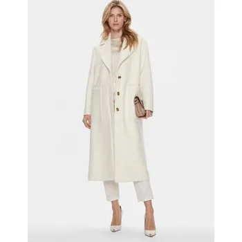 Dámský kabát Boss Vlněný kabát Caridi 50510308 Écru Relaxed Fit 40