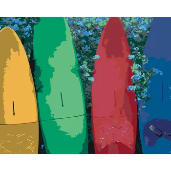 ZUTY Malování podle čísel - SURFAŘSKÁ PRKNA (DENNIS FRATES) Rozměr: 40x50 cm, Rámování: bez rámu a bez vypnutí plátna