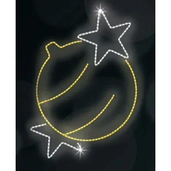 Vánoční světelný řetěz Polamp POL-0138 - 2D dekorace - Baňka - 180 x 90 cm