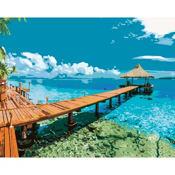 ZUTY Malování podle čísel - MALEDIVY Rozměr: 40x50 cm, Rámování: bez rámu a bez vypnutí plátna
