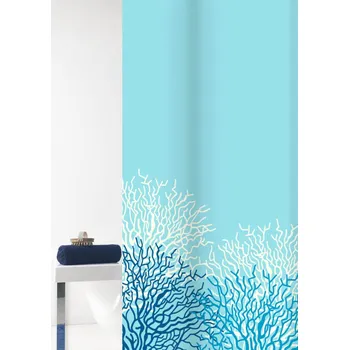 Sprchový závěs GRUND Sprchový závěs REEF Bílá modrá 180x200 cm