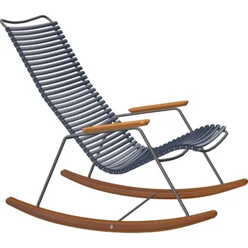 Zahradní sestava Tmavě modré plastové houpací zahradní křeslo HOUE Click