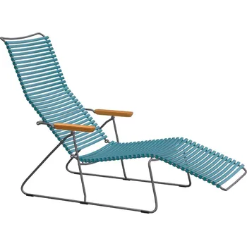 Zahradní lehátko Petrolejově modré plastové zahradní lehátko HOUE Click II.