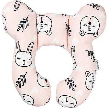Dekorativní polštářek Polštářek za krk | podhlavníček do kočárku, styl medvídek - Králík