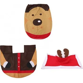 Vánoční dekorace Vánoční předložka na záchod | potah na wc - set - Sob