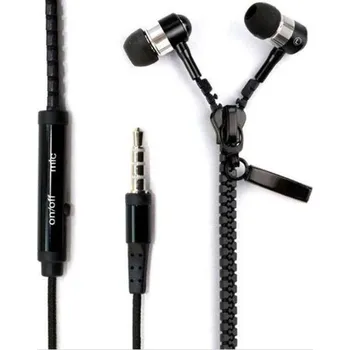 Sluchátka Pecky do uší | špuntová sluchátka na zip - Černá