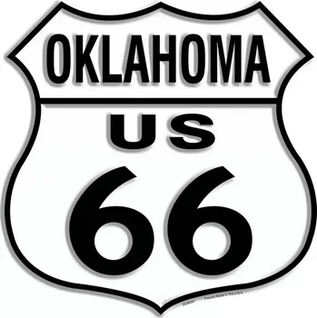 Plechová cedule PLECHOVÁ CEDULE ROUTE 66 OKLAHOMA SHIELD