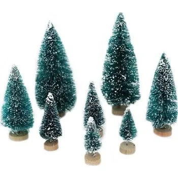 Vánoce Malý vánoční stromeček | vánoční výzdoba, na stůl - 5 kusů - více variant - Tmavě zelený,6.5cm