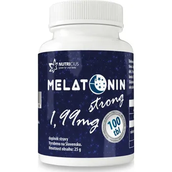 Přípravek na podporu paměti a spánku Nutricius Melatonin strong 1,99 mg 100 tbl.