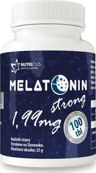 Přípravek na podporu paměti a spánku Nutricius Melatonin strong 1,99 mg 100 tbl.