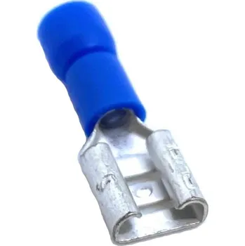 Tracon electric Izolované Cu lisovací dutinky ploché modré 2,5mm² 6,3×0,8mm / 2,5mm2