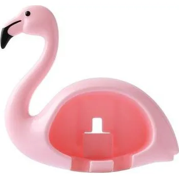 Držák na kartáček Držák na zubní kartáčky | dvojitý držák do koupelny, styl plameňák - Růžový