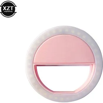 Selfie tyč LED světlo na mobil | svítilna na mobil - Růžové