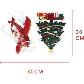 Vánoční dekorace Vánoční nálepka | květinová samolepka na okno, 20 x 30 cm - 2 ks - 5