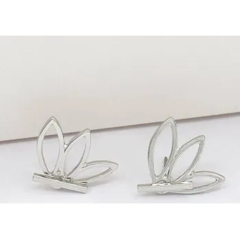 Náušnice Originální náušnice s kamínky | náušnice kočky, srdce, 1 pár - Styl Lotosový květ 1