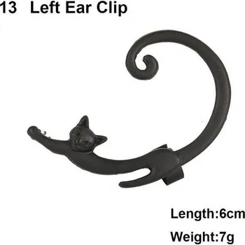 Náušnice Originální šperk | náušnice kočka, levá, 1 ks - Styl kočka 1