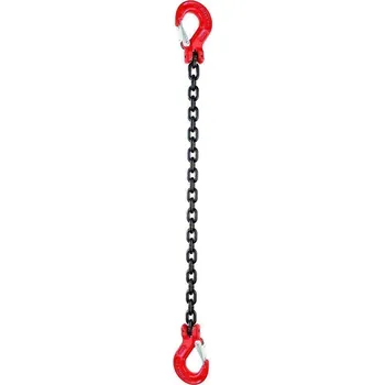 Příslušenství pro stavební techniku SVX Řetězový závěs hák-hák tř 80 (6 m, 8000 kg, 16 mm) 6m 8000kg 16mm čierna