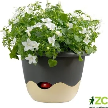 Obal na květináč Květináč Mareta závěsný - antracit tmavý + slon.kost tmavá 30 cm