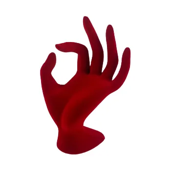 Šperkovnice Ruka aranžérská sametová červená (HST1)