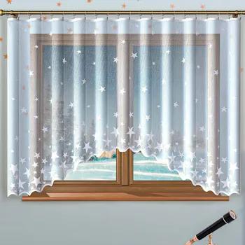 Záclona Forbyt Stars bílá