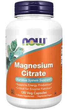 Now Food Magnesium Citrate 400 mg 120 cps.