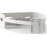 Šedá rohová samodržící koupelnová polička z recyklovaného plastu Flex Adhesive – Umbra ID_1590384