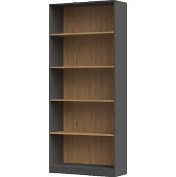 Šatní skříň Regál MALVÍNA 80, Antracit/dub artisan