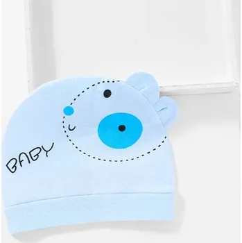 Pokrývka hlavy Dětská čepice se zvířátkem a oušky, pro novorozence - modrá 8