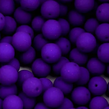 Dětské navlékací korálky Pro Háčkování Korálek neon skleněný 8 mm 20 ks královsky modrý