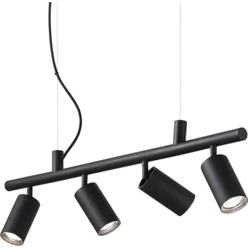 Závěsné bodové svítidlo Ideal Lux Dynamite SP4 Nero 231341 GU10 4x28W IP20 76cm černé