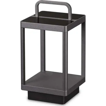 Venkovní osvětlení LED Venkovní nabíjecí lampa Ideal Lux STARDUST TL D36 250878 2W 270lm 3000K IP54 35cm, 5V 1A baterie,antracitová, stmívatelná