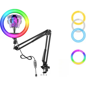 Studiové světlo 30 cm Průměr 12" RGB Flexibilní Kruhové Foto Světlo ke Stolu