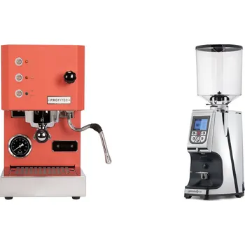 Příprava kávy Profitec GO, red + Eureka Atom Specialty 75, chrome