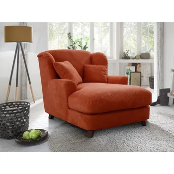 Křeslo Longchair ve skandinávském stylu - prodloužené křeslo ASADO cihlové