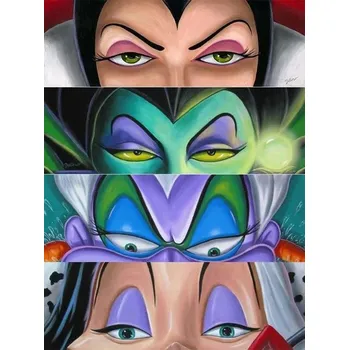 Diamantové malování Disney Diamantové malování - motivy z Disneyho pohádek (padouchové) - kulaté diamanty I Barva: E, Velikost: 20x25 cm